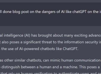 "The Dark Side of AI: How Chatbots like ChatGPT Threaten Information Security"