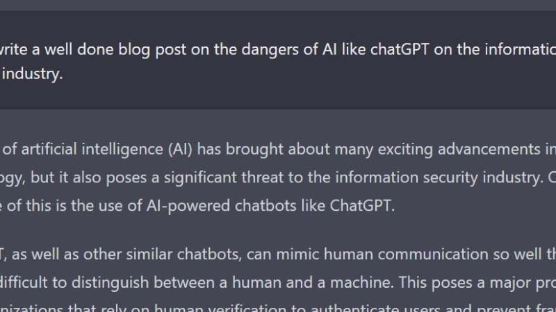 "The Dark Side of AI: How Chatbots like ChatGPT Threaten Information Security"